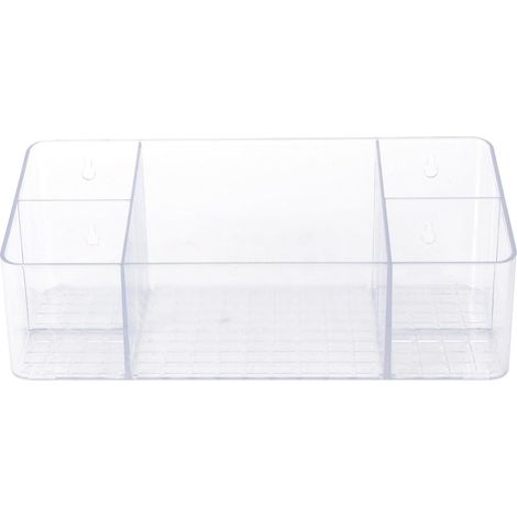 Étagère de rangement murale pour salle bain, style suspendu, en PS, installation facile, design (1/5)
