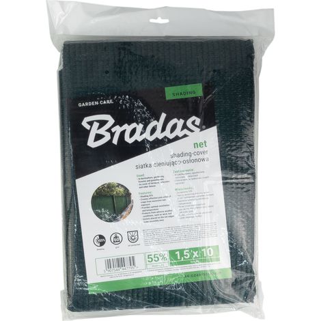 Filet d’ombrage brise-vue 55 % 1,5 x 10 m pour jardin (1/3)