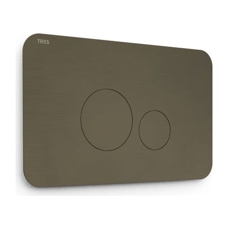 Bouton de chasse double pour WC Noir bronze - TRES 25429802KMB