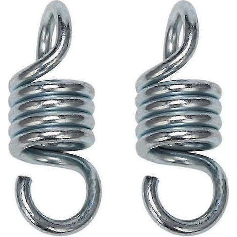 Hochleistungs-Aufhängungsfedern (300 kg) für Hängematten, Hängesessel und Verandaschaukeln – Set mit 2 silbernen Zugfedern (1/5)