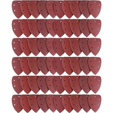 Packung mit 60 Schleifblättern, Körnungen 40/60/80/100/120/180/240/320/400/800, ideal für Multifunktionsschleifer (1/4)