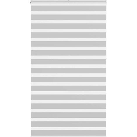 Doppelrollo Hellgrau 135x230 cm Stoffbreite 130,9 cm Polyester