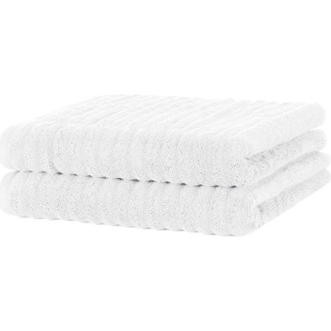 Set de Serviettes Absorbant Doux et Non Pelucheux éponge de Luxe 100% Coton 590 GSM 2X Serviettes de Douche 70x140cm (1/5)