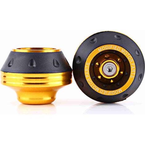 Forcella anteriore e telaio ruota in alluminio CNC, cursore di protezione anticaduta per moto, scooter e ciclomotori, oro (1/5)