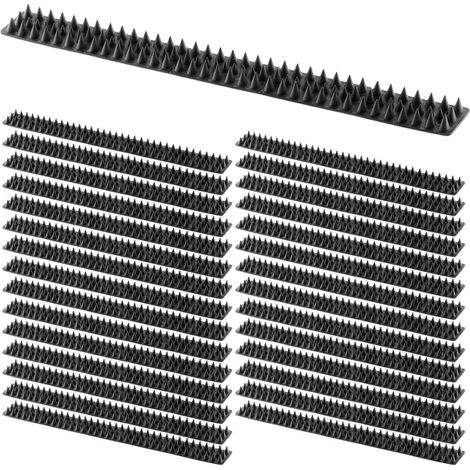 Répulsif anti-oiseaux - lot de 30 - Protection extérieure - Plastique - Pointes anti-volatiles noires (1/5)