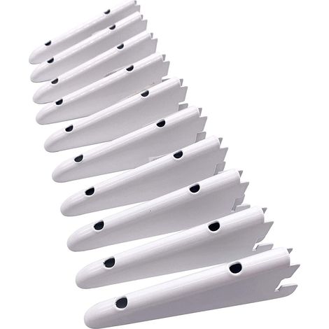Twin Slot Shelving White Or Chrome Uprights, Brackets Adjustable Strong Rack Wall Shelf Pack of 10 , WHITE, 12CM OR 120MM