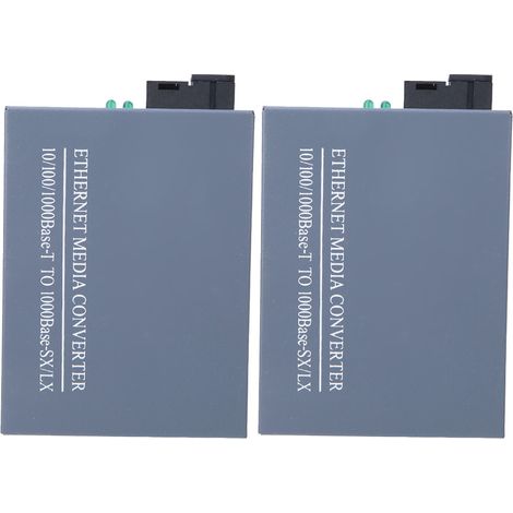 Émetteur-récepteur fibre optique Gigabit HTB-GS-03AB, convertisseur optique monomode à cœur unique, prise standard américaine 110240 V (HTB-GS-03AB) (1/5)