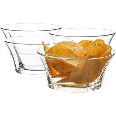 Bol à glace Bol à glace Dessert 12 cm de diamètre Verre robuste Passe au lave-vaisselle Brillant Transparent (1/2)