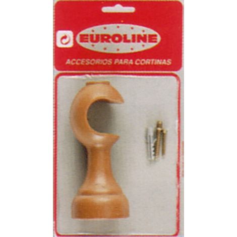 Soporte Barra Cortina 29Mm Frontal Madera Nat Epid