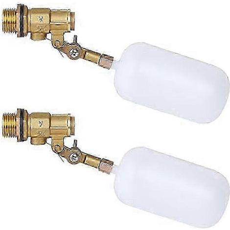 Vanne à flotteur 1/2 pouce à fermeture automatique pour réservoir d'eau, bassin ou élevage, vanne de remplissage automatique en laiton. (1/5)