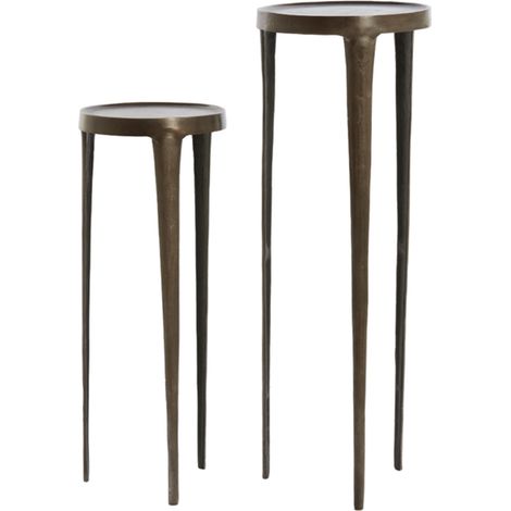 Ensemble de colonnes Light & Living TOBIAS en brun foncé –