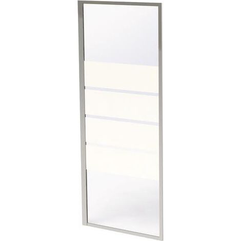 Retour fixe pour porte pivotante et coulissante ERIS 2 - profilés chromés - L 90 x H 190 cm - ONDEE By Ayor (1/2)