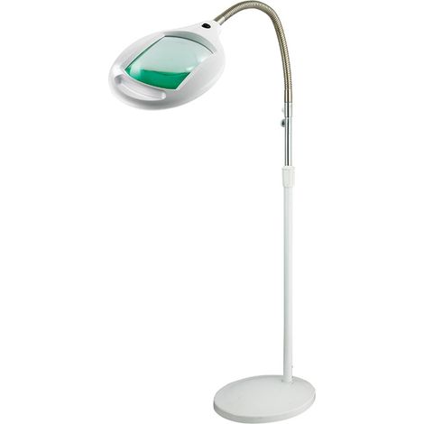 Multirex – Lampe loupe éclairante sur pied – Lentille 168x103mm – 7 watts SMD LED – Hauteur réglable 60-110cm – 600 lumens pour vision précise