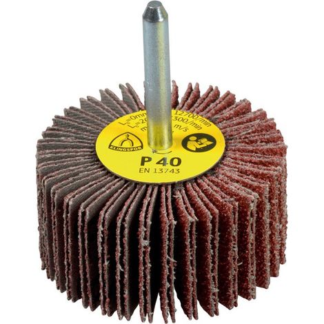Meule à lamelles KM 613 Ø50xH20mm Arbre corindon K.80 D.6mm KLINGSPOR (Par 10)