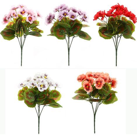 künstliche Stiefmütterchen, Frühlingsblumen, Wildblumen, künstliche Fleißige Lieschen, zur Dekoration von Garten oder Veranda (1/5)