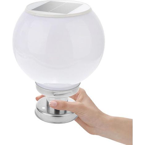 Éclairage pour Clôture Lampadaire Solaire sur Pied en Acrylique Solide Lumière Blanche Douce pour Jardin et Cour Couleur Aléatoire (1/5)