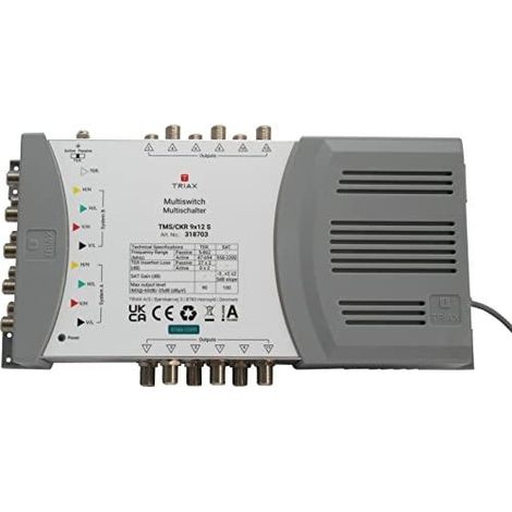 Triax TMS/CKR 9x12 S conmutador múltiple para satélite 5 Entradas 12 Salidas (1/3)