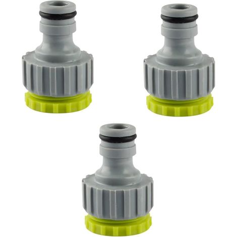 Set di raccordi per tubo da giardino – adattatore filettato 2 in 1 (da 1/2" a 3/4") in plastica ABS – per cucina e bagno (1/5)
