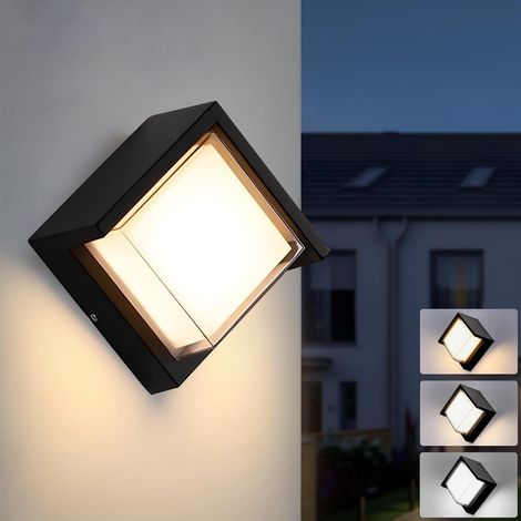 Applique Murale Carrée 2D 7W, Lampe LED Extérieure IP65 pour Jardin, Allée et Terrasse (1/5)