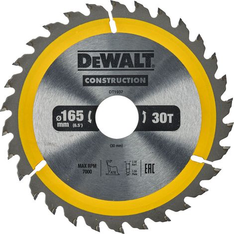DEWALT DT1937-QZ Elite circular saw blade 165mm x 30mm x 40T