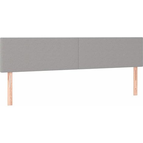 Maison Exclusive - Cabeceros tela gris claro 180x5x78/88 cm (1/5)