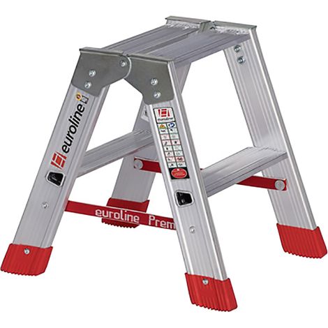 Euroline Premium 30577 Stufenstehleiter 2x2 Stufen (1/4)