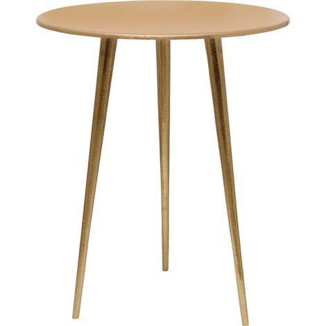 Table d'appoint élégante mostaza en aluminium doré - Jaune mostaza doré (1/3)
