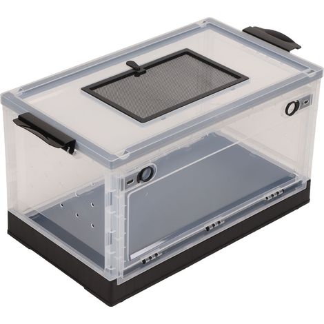 Hamster Réservoir Transparent Grande Cage Respirante pour Golden Chipmunk Cole Duck Noir (1/5)