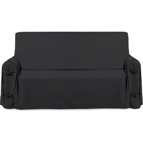 Housse de canapé en coton PANAMA anthracite