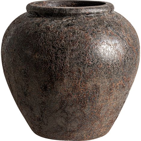 Vase vintage en céramique marron - marron vieilli (1/2)