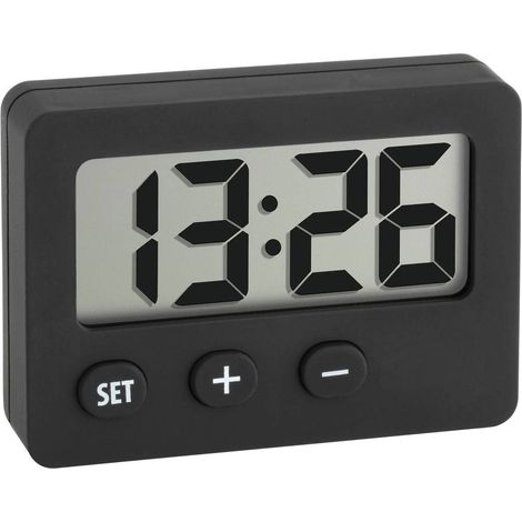Horloge de table à quartz TFA Dostmann 60-2013-01 noir (1/2)