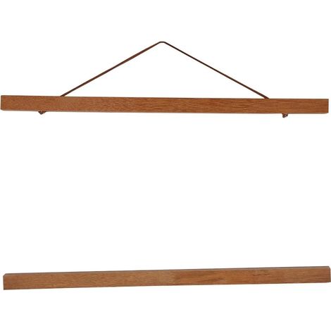 Pince magnétique créative et multifonctionnelle pour photos - Parchemin en bois massif style Ins, pour affiches, support mural pour cadres