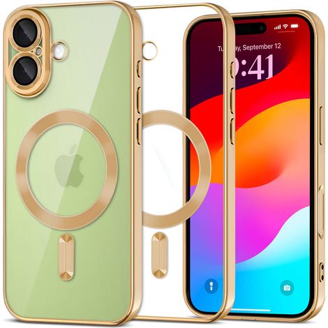 Funda Electro MagSafe para iPhone 17 - Dorada (1/5)