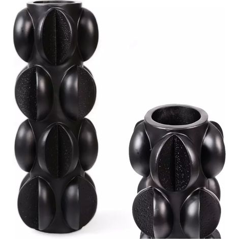 Vaso decorativo alto, nero opaco - 37 cm (1/5)