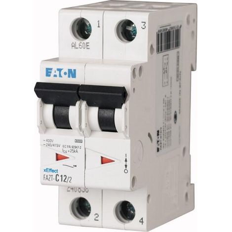 Disjoncteur FAZT cbe C 2P 25A 000240863 EATON FAZT C25/2