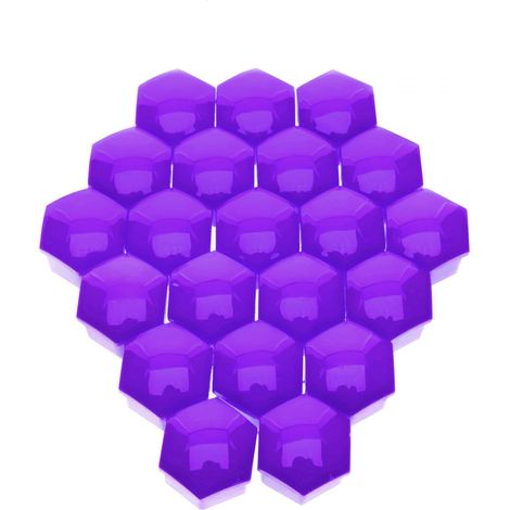 17 mm violette Felgenschraubenabdeckungen + Abzieher, 20 Stk. (1/5)