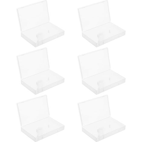 Boîtes de Rangement Design Simple et Élégant en Plastique Pp Transparent Lot de 6 Protection Facile et Identification Rapide pour Cassettes Audio pour Divers Usages (1/5)