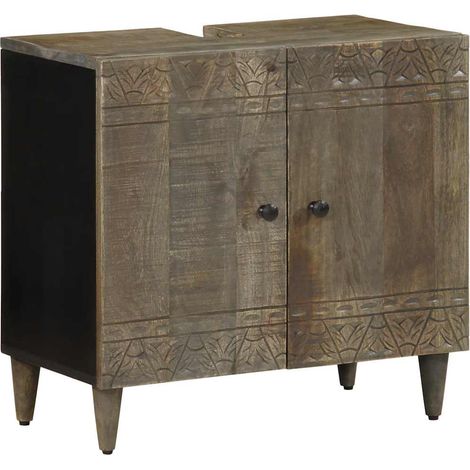 Armario de lavabo para baño madera maciza de mango 62x33x58 cm vidaXL (1/5)