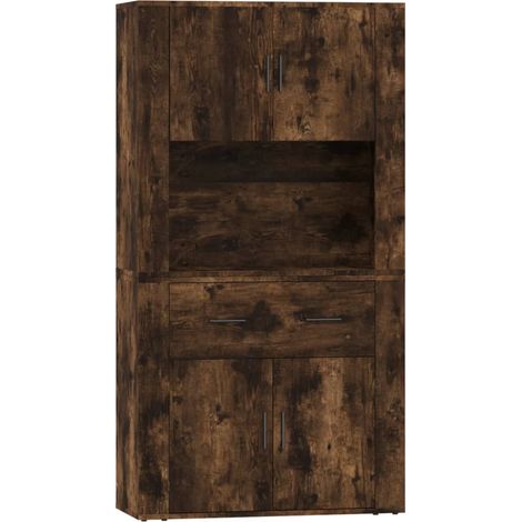 Buffet credenza cassettiera armadio mobile contenitore organizer cucina soggiorno salotto alto legno ingegnerizzato marrone 020033571