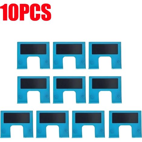 (10 pièces - (Bleu)) Plaque magnétique de réparation pour charnières de porte, outil de réglage et d'alignement pour meubles. (1/5)