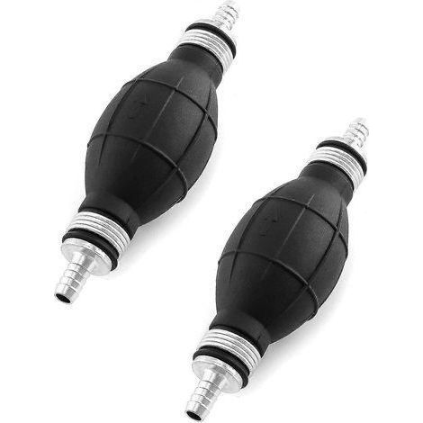 Pompe d'amorçage manuelle à poire pour conduite de carburant à vide en caoutchouc, lot de 2, pompe de transfert de carburant 1/4" (6 mm)