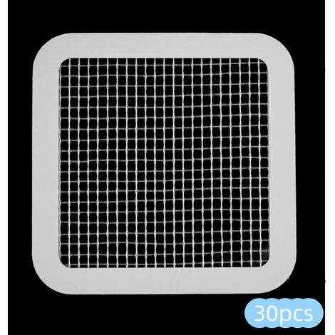 Lot de 30 grilles de douche jetables pour récupérer les cheveux - filtre de bonde détachable, pour douches et baignoires, couvercle anti-obstruction (1/5)