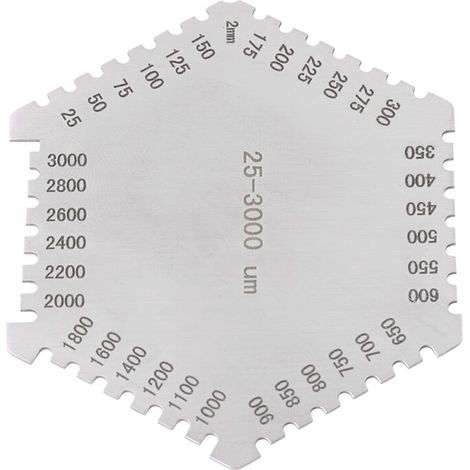 Sechseckiger Nassfilmkamm, Nassfilmdickenmessgerät 25-3000µm (1/4)