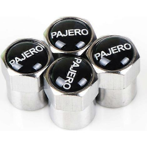 Lot de 4 bouchons de valve en aluminium pour pneus de voiture Mitsubishi Pajero, Lancer, ASX, Outlander et L200 - Accessoires - Panneaux de porte intérieurs - Petit modèle argenté (1/4)