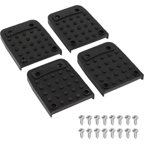 Lot de 4 patins de pied haute adhérence pour échasses en caoutchouc - Utilisation sûre en intérieur et en extérieur - Livré avec vis - Tapis de stabilité en caoutchouc antidérapant (1/5)