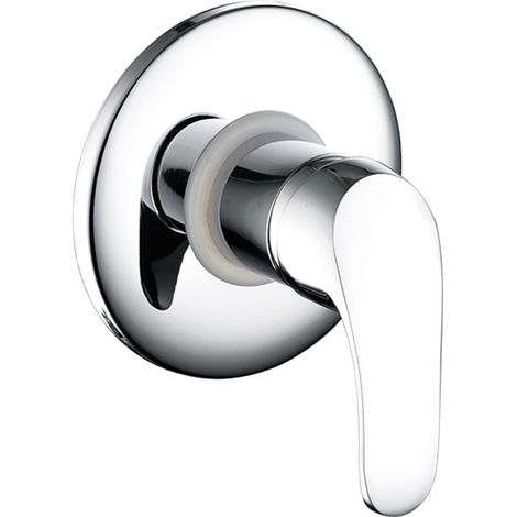 Robinet mitigeur de douche chromé, complet avec corps encastré (1/5)