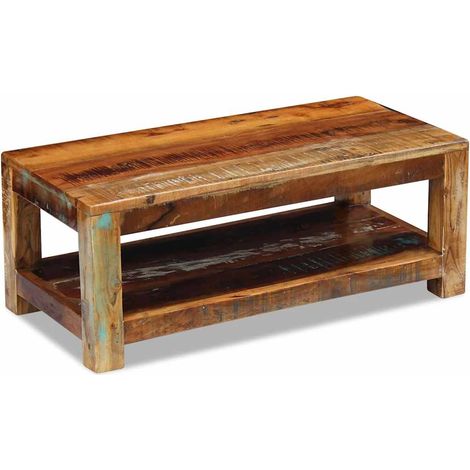 Table basse,Table d'appoint,Table de Salon Bois de récupération massif 90x45x35 cm CFW30159 (1/5)