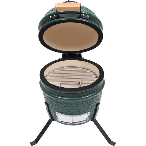 Maison Exclusive - Barbecue Affumicatore 2 in 1 Kamado in Ceramica 56 cm Verde (1/5)