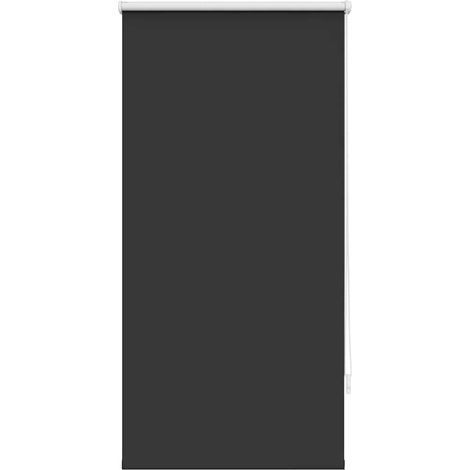 Tenda a rullo Tenda avvolgibile oscurante 64,4x120 cm Tessuto Larghezza 60 cm Nero (1/5)