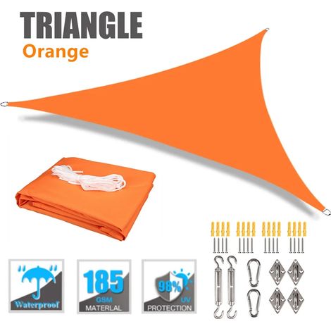 (Orange, accessoires de montage inclus, 3 x 3 x 3 m) Store extérieur imperméable, protection UV à 98 % (1/5)